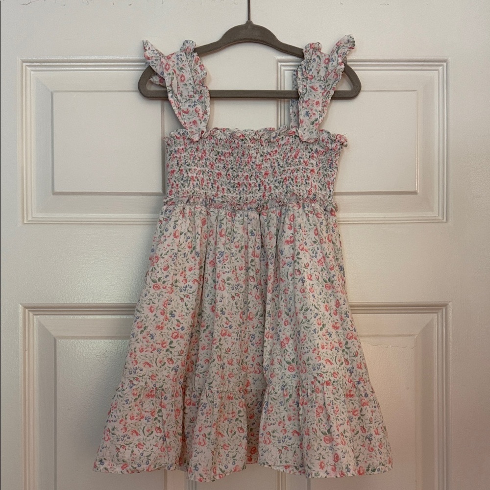 Janie and Jack Floral Smocked Dress with Ruffle Straps